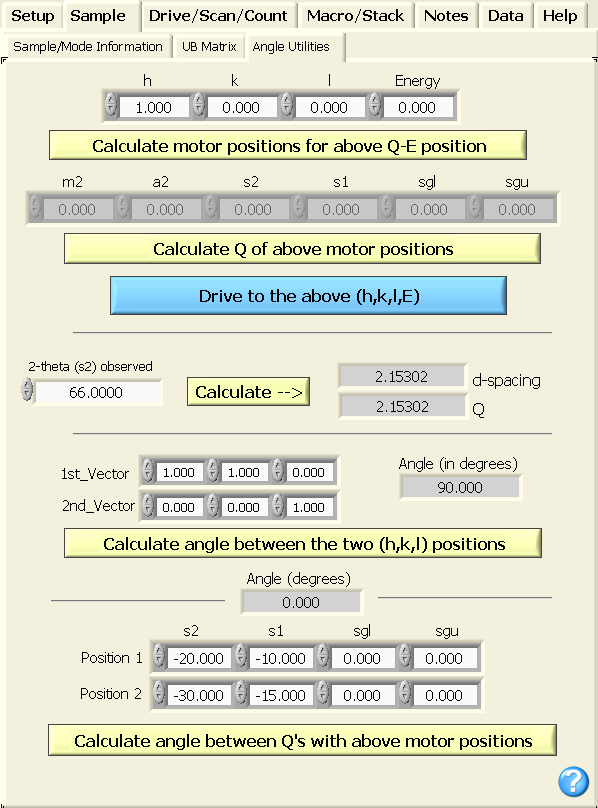 angle calculation utilities