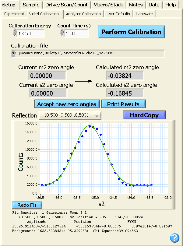 calibration finished