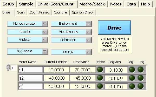 gui interface to drive