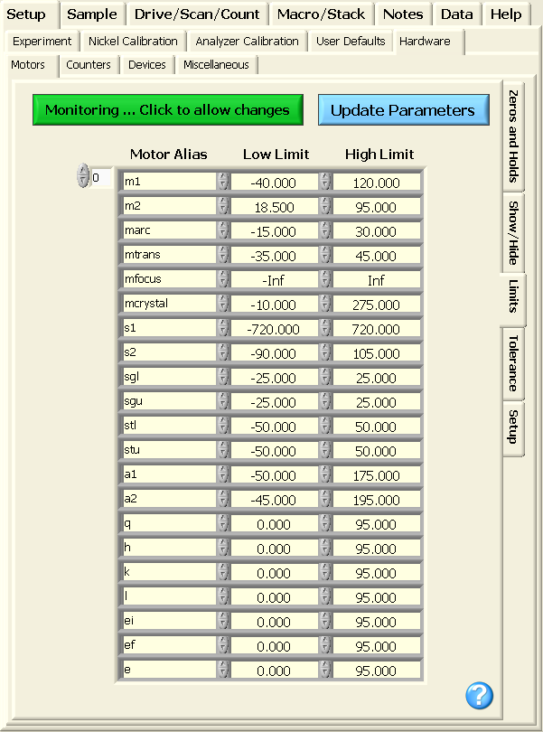 GUI interface to upperlimit