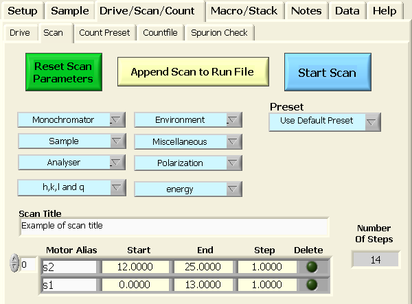 gui interface to scantitle