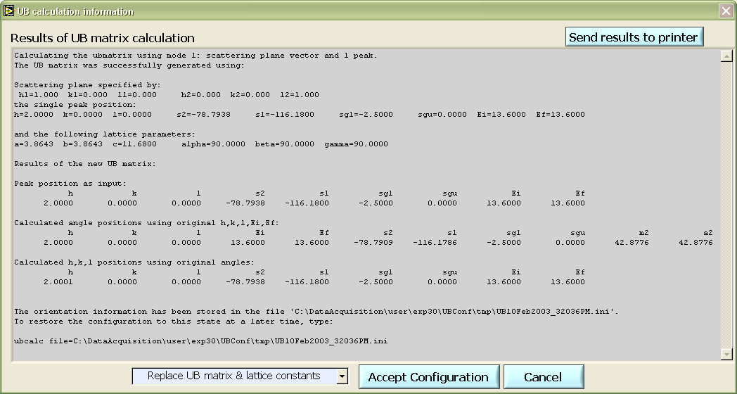 ub matrix 2nd calculation