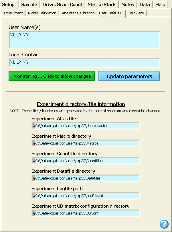 GUI interface to users